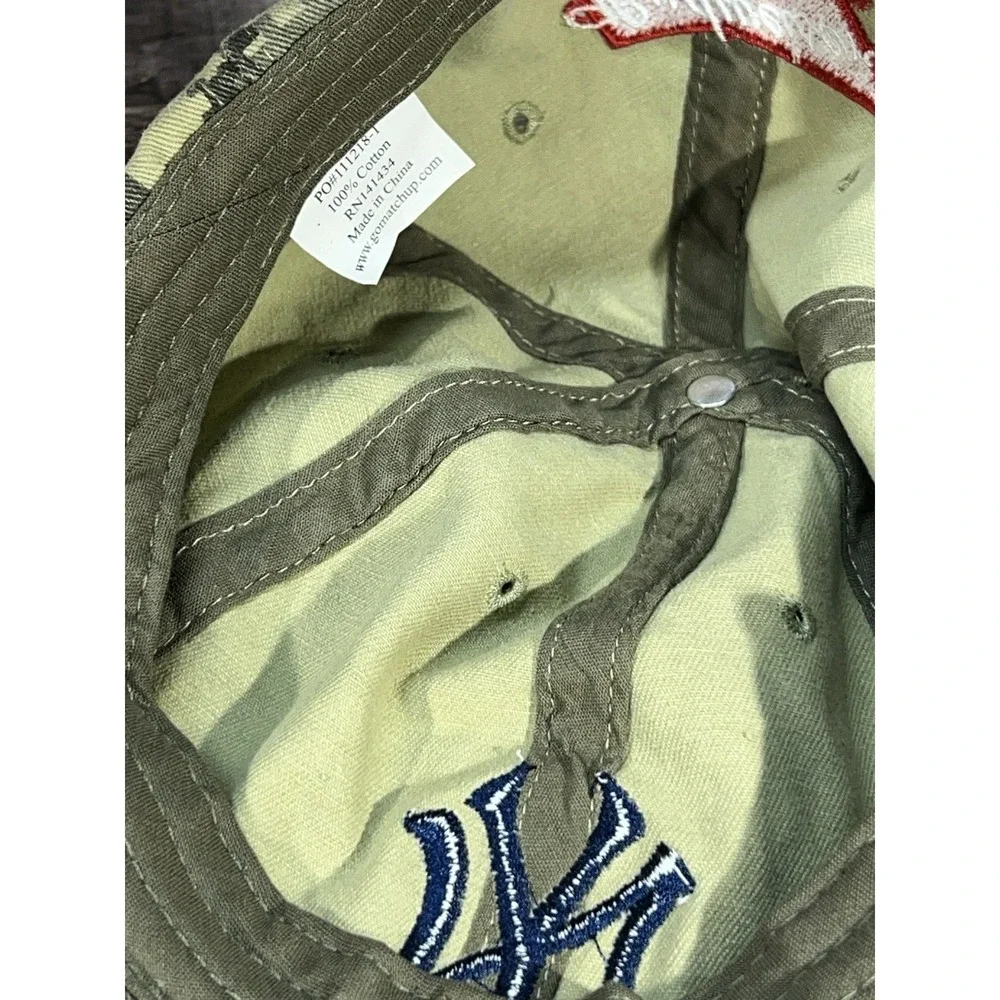 MLB New York Yankees Camouflage Hat Budweiser Army Adjustable‎